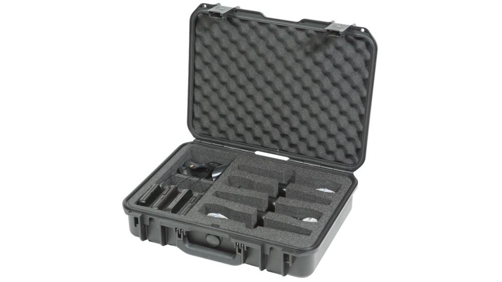 SKB Cases iSeries Injection Molded Case for 4 Wireless Mic Systems, Black 3i-1813-5WMC