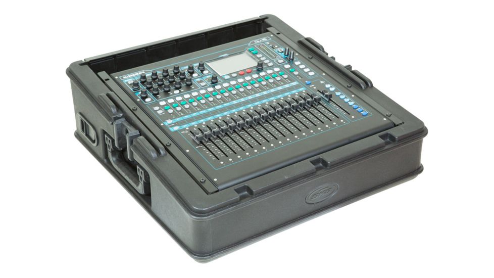 SKB Cases Roto-molded 10U Top Mixer Rack, Steel Rails, Hard top, L/R Access doors, Black 1SKB-R100