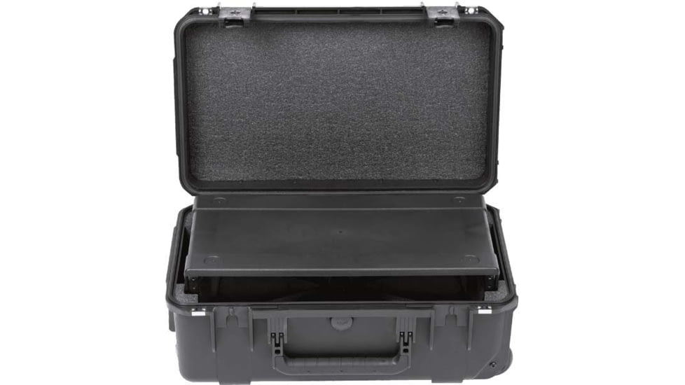 SKB Cases Seres Case W/Removeable 2U Injecton Molded 9in Deep Rack Cage, Carry-On Sze, Tsa Latches, Wheels, 3I-2011M72U