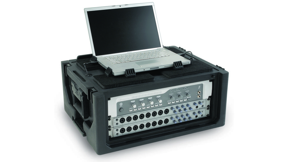 SKB Cases Studio Flyer - 4U rack and Laptop combo case 1SKB19-RSF4U