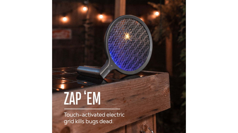 SKEETER HAWK Rechargeable Electric Fly Swatter, Black, SKE-SWA-1000