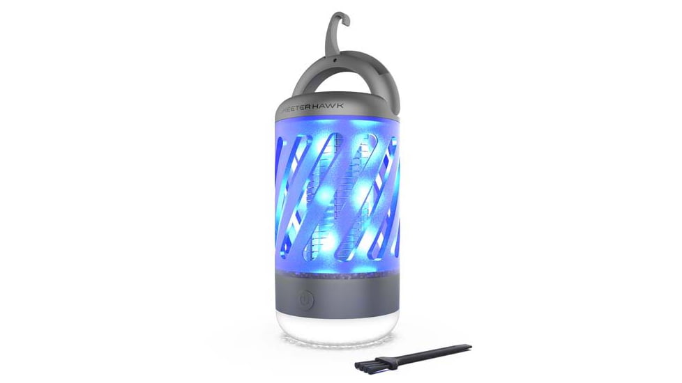 SKEETER HAWK Rechargeable Personal Bug Zapper w/ LED Lantern, Grey, SKE-ZAP-0001