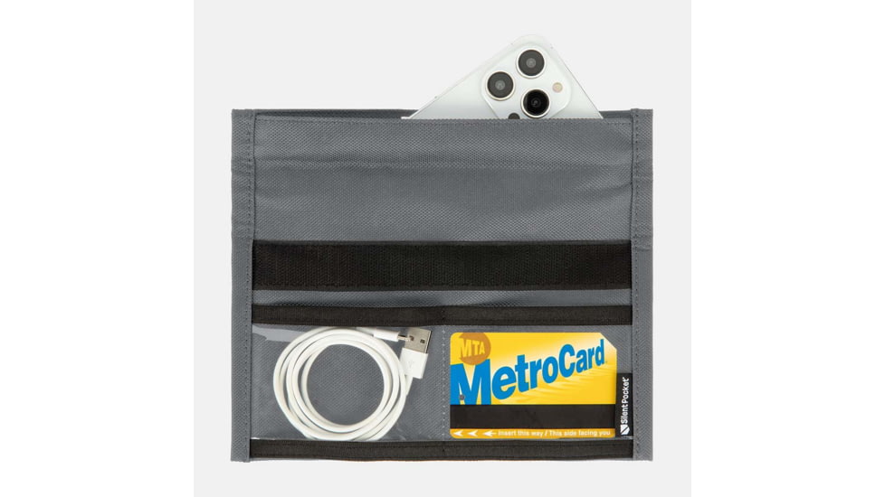 SLNT Utility Faraday Bag, Charcoal Grey, Medium, SPUF-MCGN