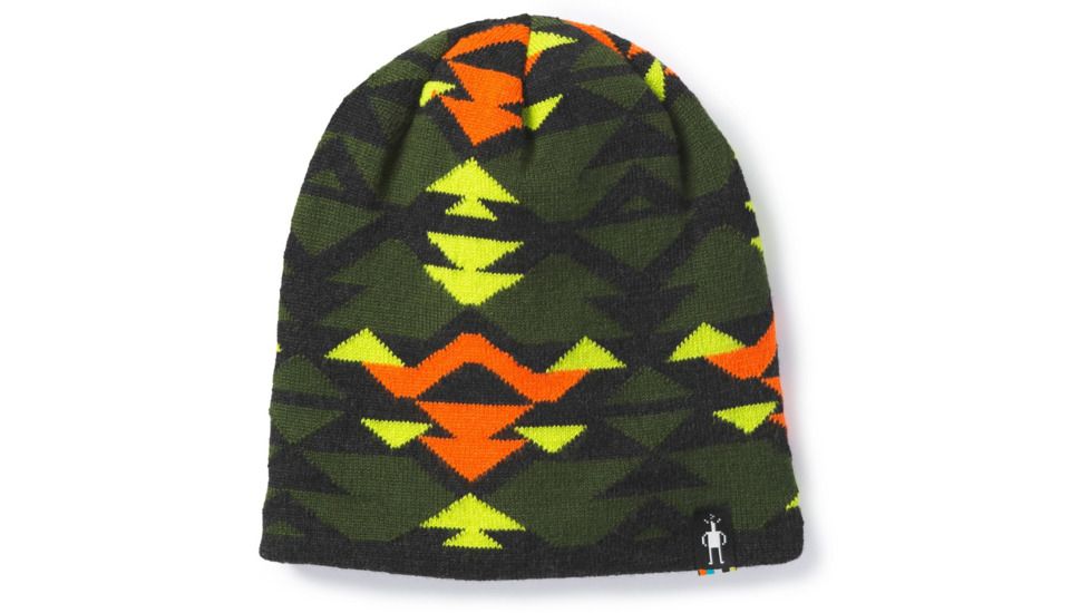 Smartwool Slopestyle Beanie-Youth Unisex, Charcoal Heather-Smartwool Green, Extra Large, SW000450A96-LXL