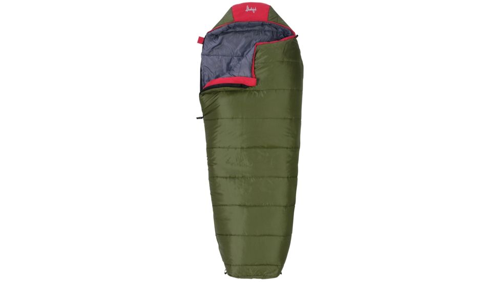 Slumberjack Boys Big Scout Sleeping Bag, +30, Green/Brown, 52727618SR