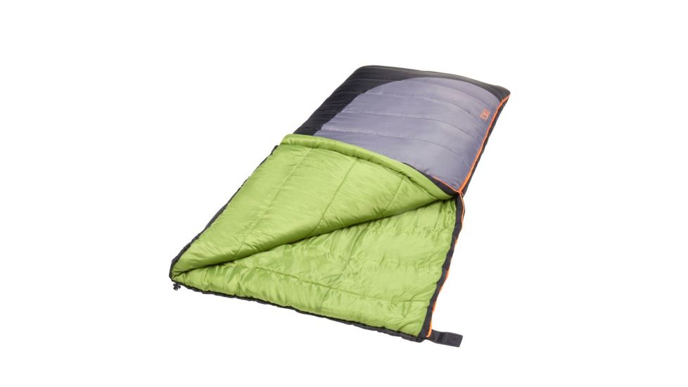 Slumberjack Forest 0 Reg RH Sleeping Bag, 80 x 34 in, Black/Gray 51720518RR