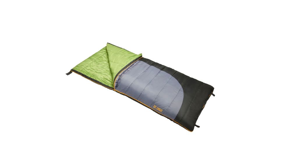 Slumberjack Forest 20 Reg RH Sleeping Bag, 80 x 34 in, Black/Gray 51720618RR