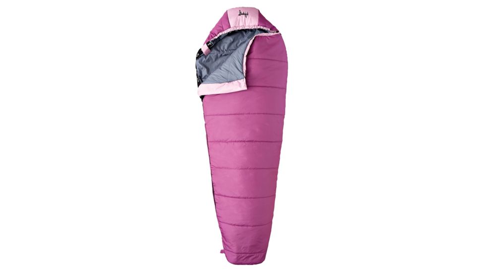 Slumberjack Girls Scout Sleeping Bag, +30, Purple/Gray, 52727818SR