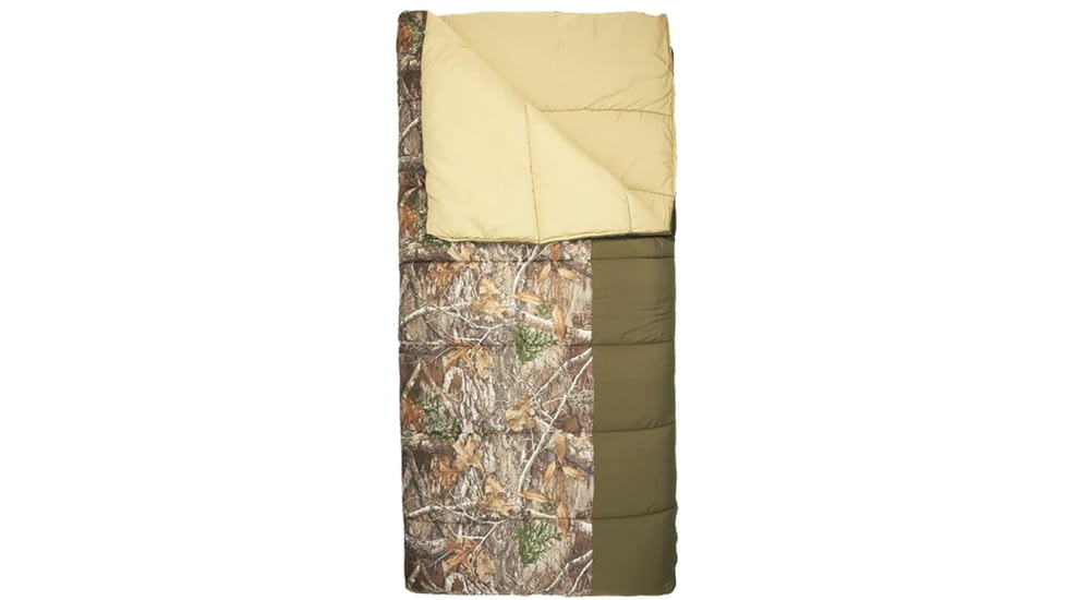 Slumberjack Middle Fork Sleeping Bag, 20/30 Degrees, Realtree Edge, Long, 51735220RTE