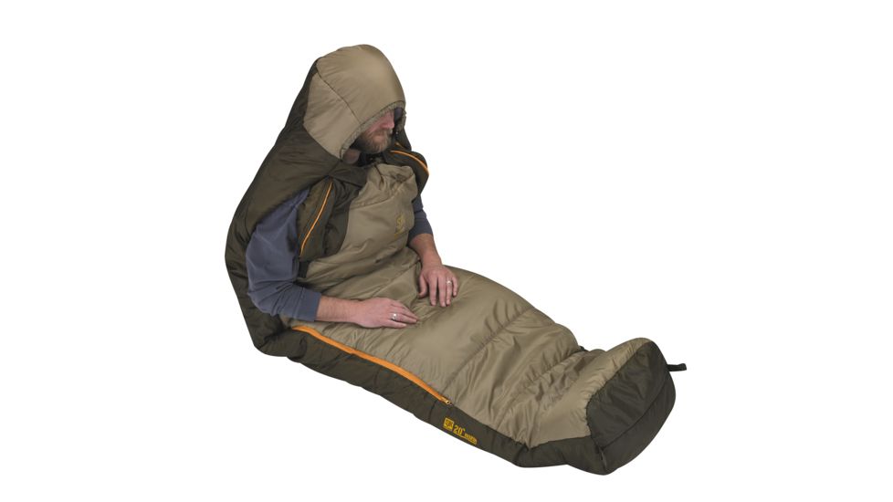 Slumberjack Ronin 20 Degrees Fahrenheit Long Dual Zipper, Two-tone Brown, 51722220DZ