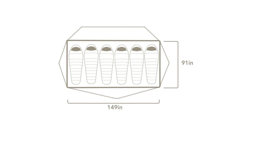 Slumberjack Roughhouse Footprint, 6 People Tent, 59752818