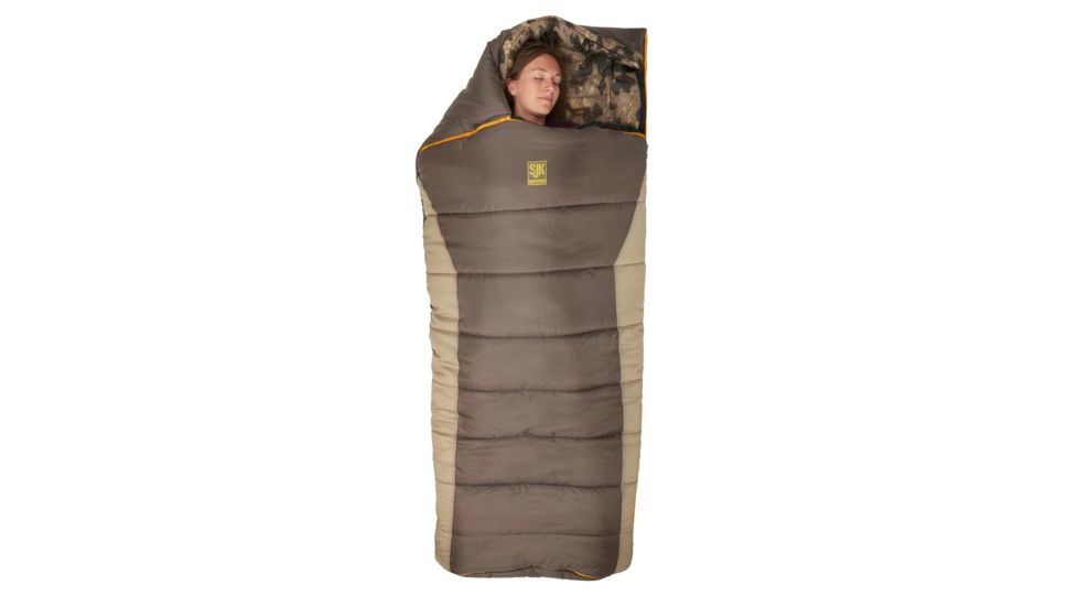 Slumberjack Wheeler Lake Sleeping Bag, 20 Degree Fahrenheit, Brown/Tan/Desert Camo, 51728018