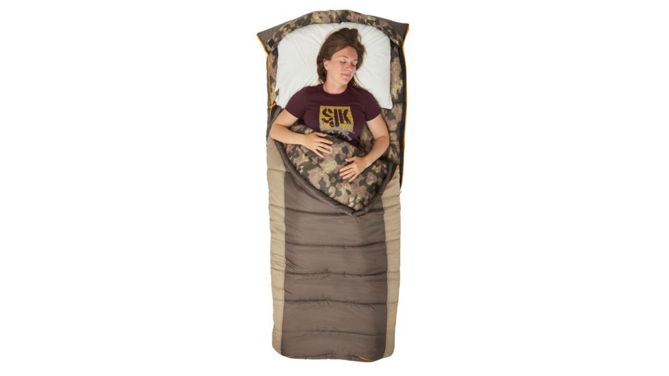 Slumberjack Wheeler Lake Sleeping Bag, 20 Degree Fahrenheit, Brown/Tan/Desert Camo, 51728018