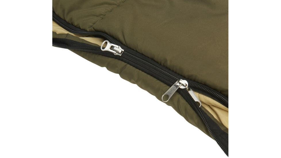 Slumberjack Youth Middle Fork 25-35 Degrees Sleeping Bag, Rectangular, Olive Drab, 52735320OV