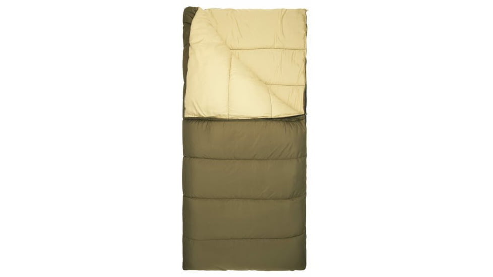 Slumberjack Youth Middle Fork 25-35 Degrees Sleeping Bag, Rectangular, Olive Drab, 52735320OV