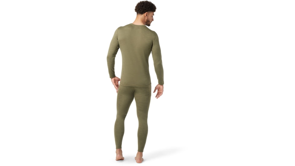 Smartwool Classic Thermal Merino Base Layer Colorblock Crew - Mens, K66 Winter Moss Heather, Large, SW016353K66L