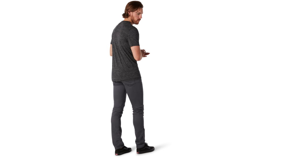 Smartwool Everyday Exploration Short Sleeve Henley - Mens, Black Heather, Small, SW000369A52-S