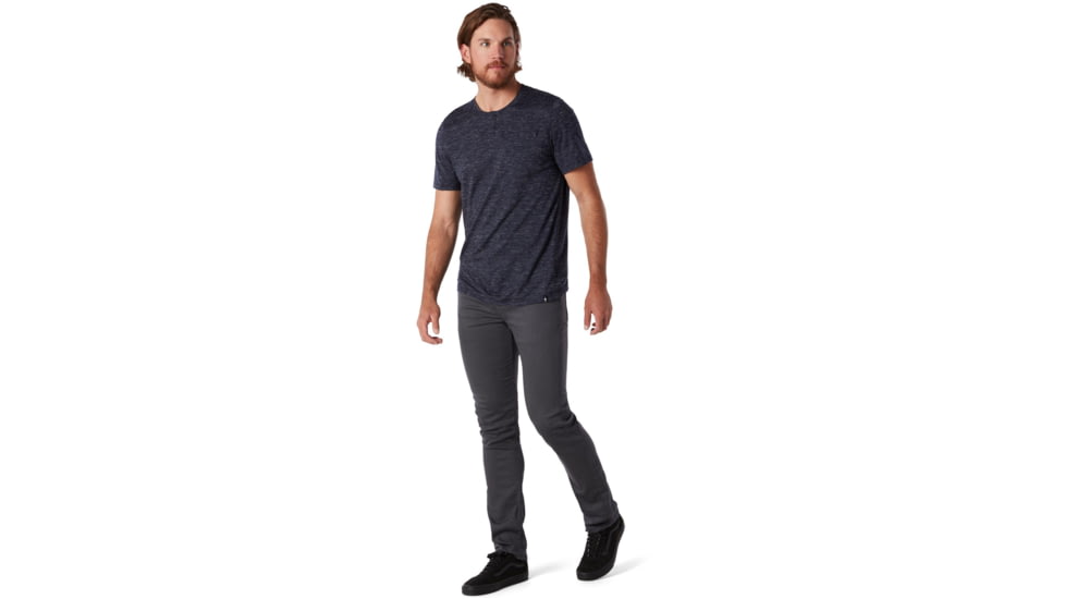 Smartwool Everyday Exploration Short Sleeve Henley - Mens, Deep Navy Heather, Extra Large, SW000369108-XL