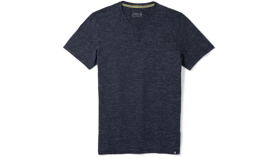 Smartwool Everyday Exploration Short Sleeve Henley - Mens, Deep Navy Heather, Extra Large, SW000369108-XL