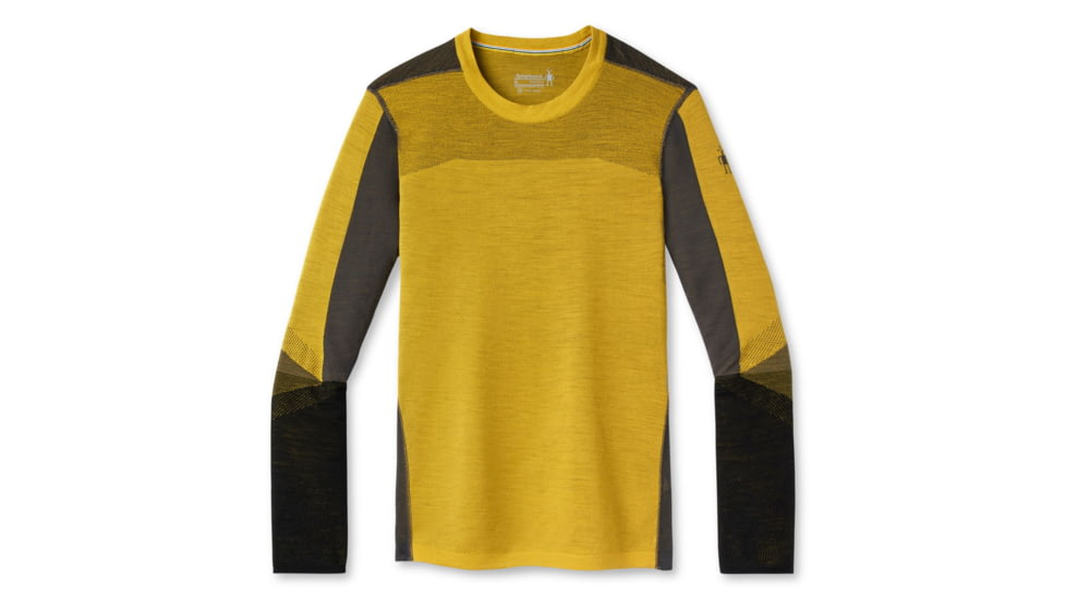 Smartwool Intraknit Merino 200 Colorblock Crew - Mens, Golden Olive, Medium, SW016453G58M