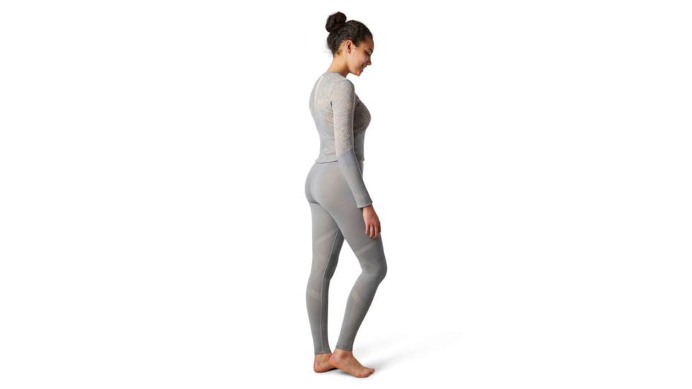 Smartwool Intraknit Merino 200 Pattern Bottom - Womens, Stone Gray/Rose Cloud Floral Scape, Large, SW016416F33-L