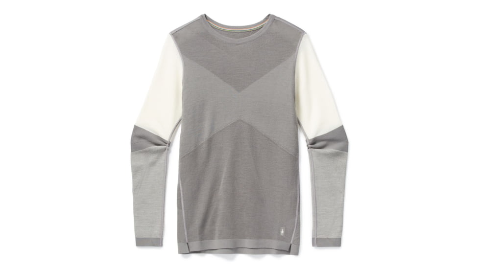 Smartwool Intraknit Merino 250 Thermal Colorblock Crew - Womens, Light Gray, Medium, SW019300039-M