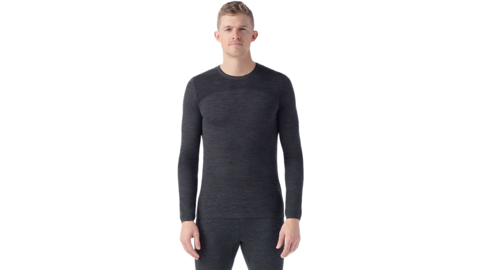 Smartwool Intraknit Thermal Merino Base Layer Crew - Mens, Charcoal/Black, Medium, SW019286698100M000