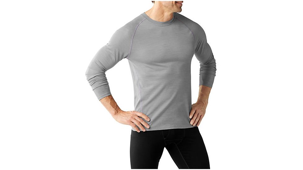 Smartwool M Merino 150 BL P Lng Slv, Light Gray, Small, SW016061039S