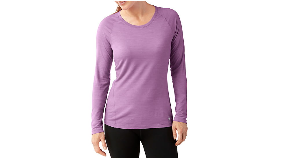 Smartwool Merino 150 Base Layer Pattern Long Sleeve, Lilac, Extra Small, SW015256703XS