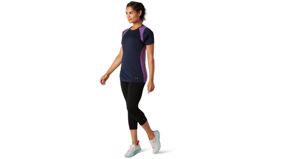 Smartwool Merino 150 Baselayer Colorblock Short Sleeve - Womens, Deep Navy, Extra Small, SW000418092-XS