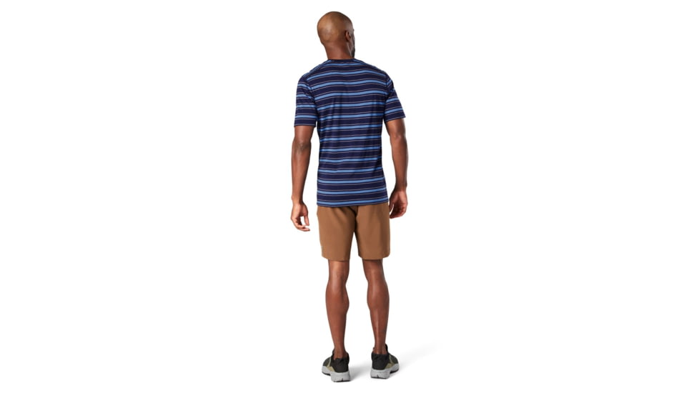 Smartwool Merino 150 Baselayer Short Sleeve - Mens, Deep Navy Stripe, Large, SW000744F91L