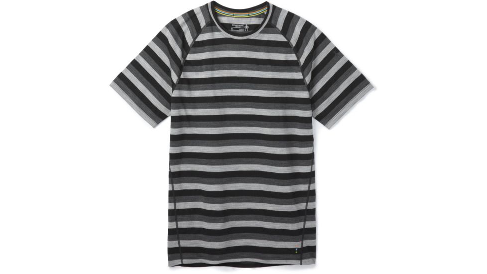 Smartwool Merino 150 Baselayer Short Sleeve - Mens, Iron Stripe, 2XL, SW016041D48-XXL