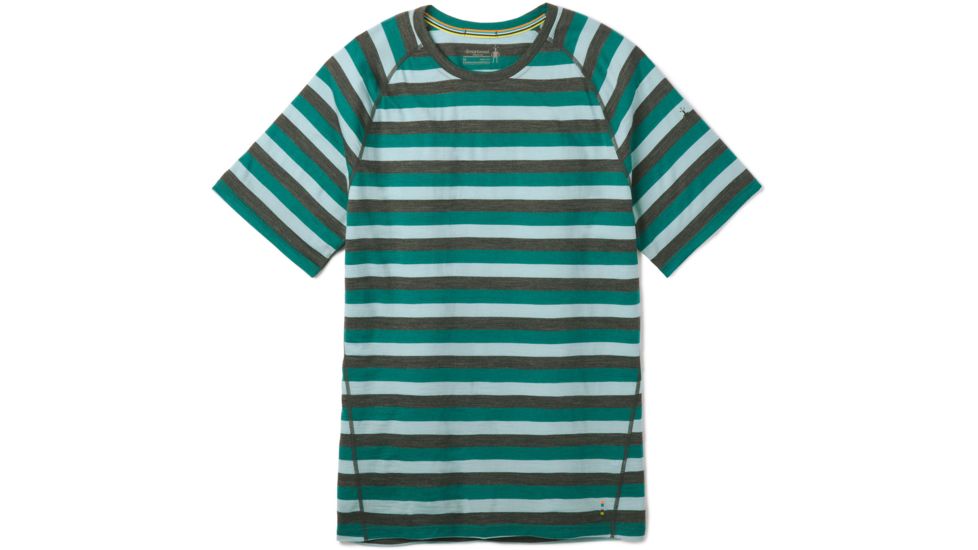 Smartwool Merino 150 Baselayer Short Sleeve - Mens, Pacific Stripe, Medium, SW016041D55-M