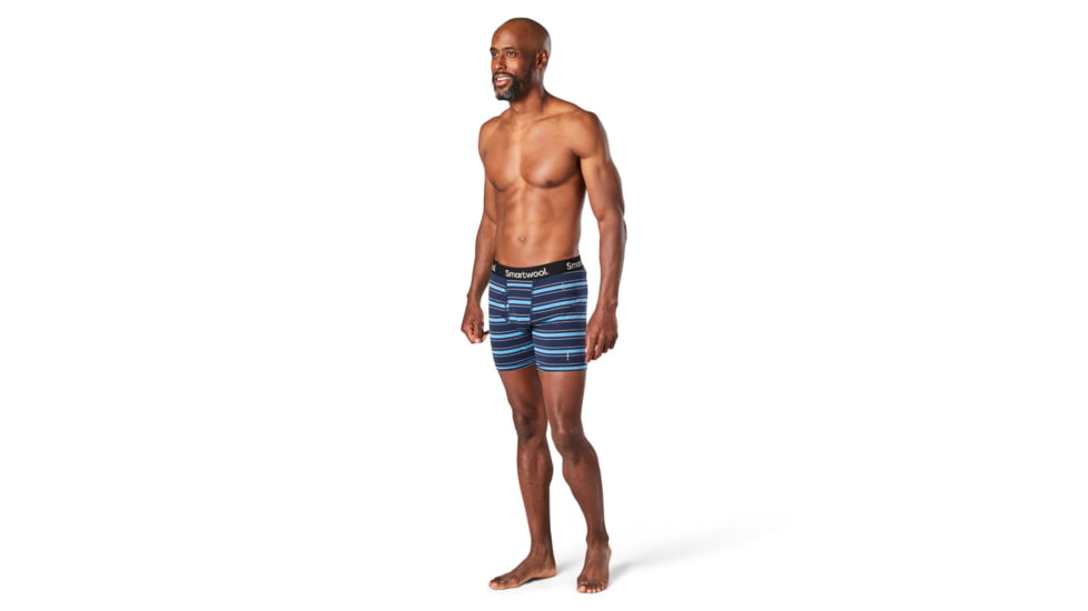 Smartwool Merino 150 Boxer Brief Boxed - Mens, Deep Navy Stripe, Large, SW014011F91L