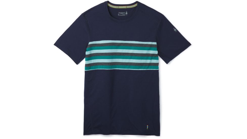 Smartwool Merino 150 Colorblock Short Sleeve - Mens, Deep Navy, 2XL, SW016413092-XXL