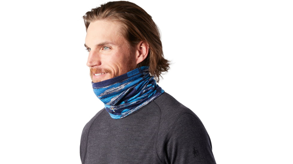 Smartwool Merino 150 Neck Gaiter, Deep Navy Canyon Sunset Print, 1FM, SW018028D61-1FM