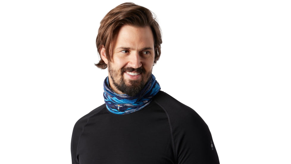 Smartwool Merino 150 Neck Gaiter, Deep Navy Canyon Sunset Print, 1FM, SW018028D61-1FM