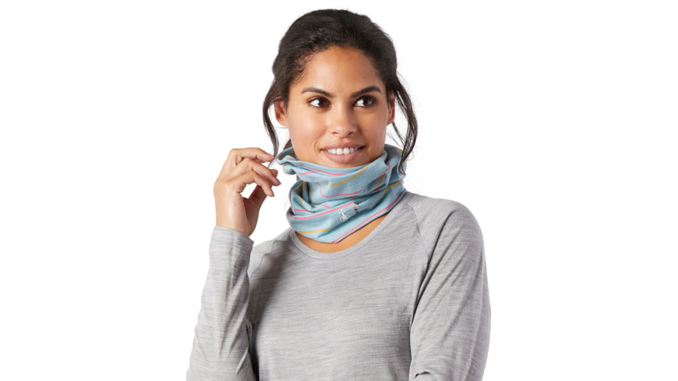 Smartwool Merino 150 Neck Gaiter, Wave Blue Stripe, 1FM, SW018028D53-1FM