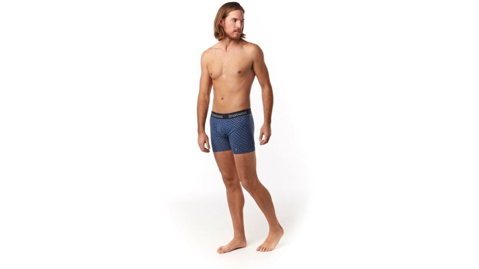 Smartwool Merino 150 Print Boxer Brief - Mens, Alpine Blue Tick Stitch Print, Large, SW015151C47-L