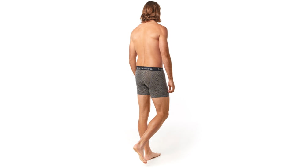 Smartwool Merino 150 Print Boxer Brief - Mens, Medium Gray Tick Stitch Print, Extra Large, SW015151C48-XL