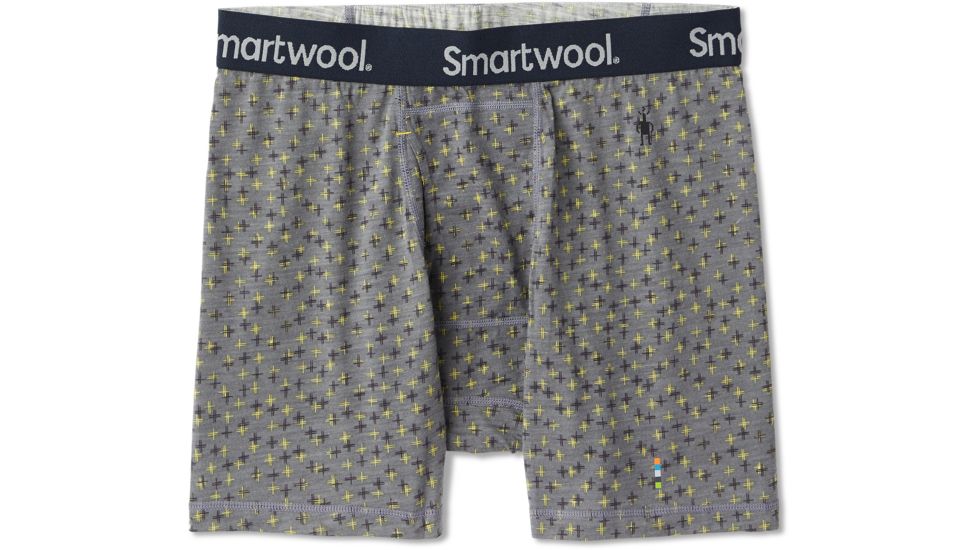 Smartwool Merino 150 Print Boxer Brief - Mens, Medium Gray Tick Stitch Print, Extra Large, SW015151C48-XL