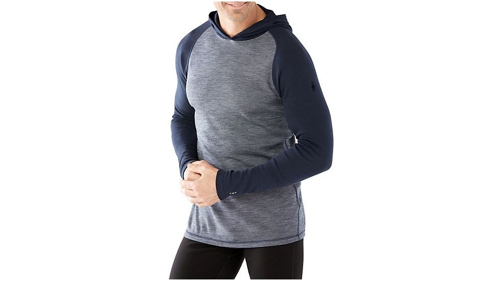 Smartwool Merino 250 Base Layer Pattern Hoody, Deep Navy, Small, SW016021092S