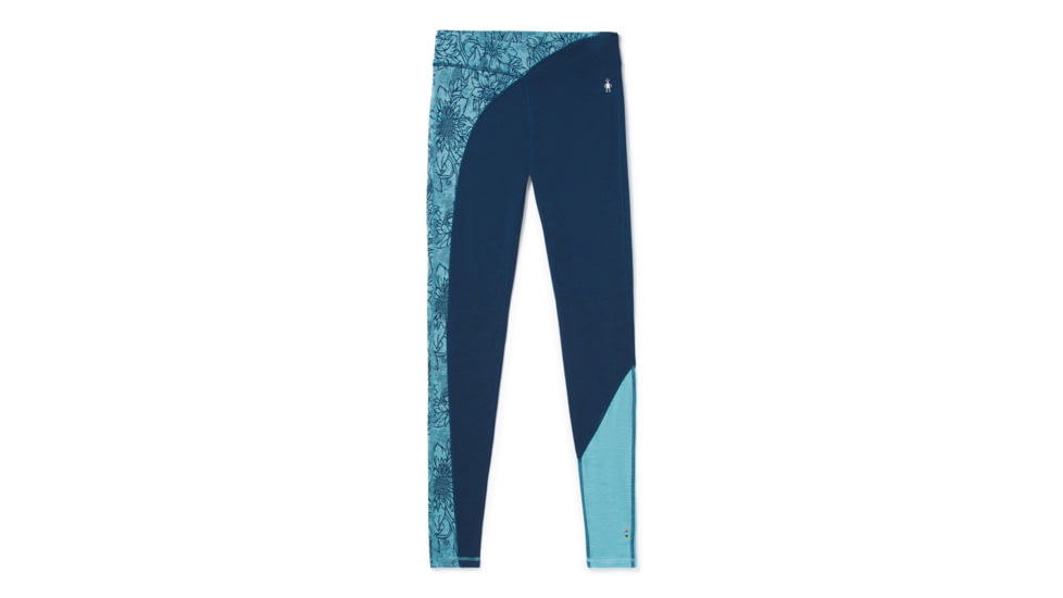 Smartwool Merino 250 Baselayer Colorblock Bottom - Womens, Wave Blue Traced Dahlia, Extra Large, SW016383E39-XL