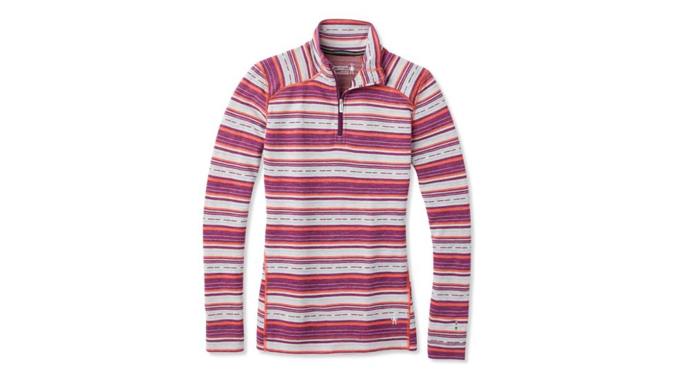 Smartwool Merino 250 Baselayer Pattern 1/4 Zip - Womens, Habanero Margarita, Extra Small, SW0NP222C19-XS