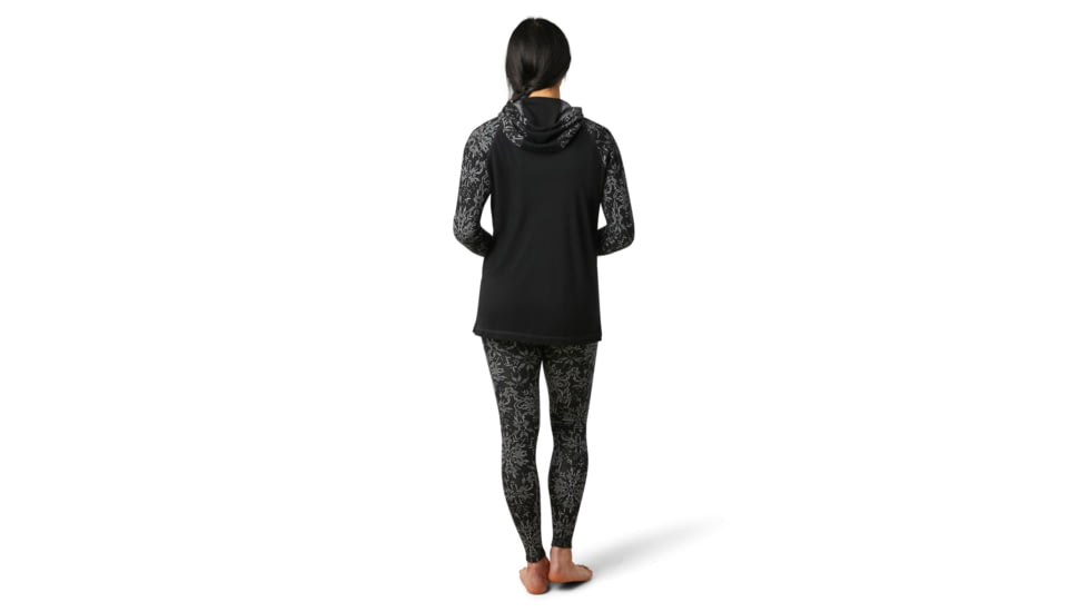 Smartwool Merino 250 Drape Neck Hoodie - Womens, Black Digital Snowflake, Medium, SW019244E36-M