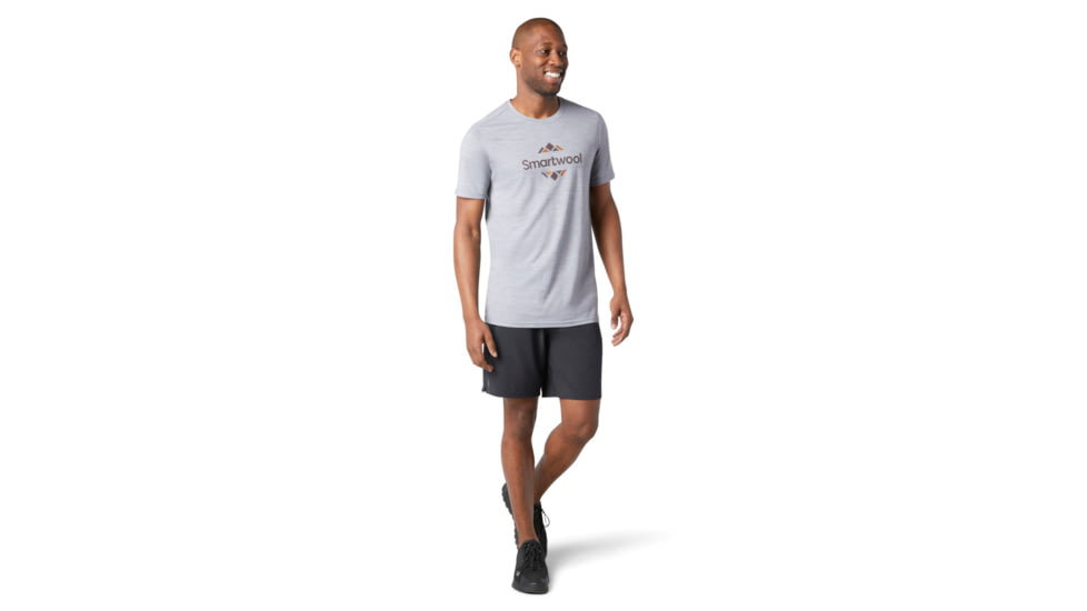 Smartwool Merino Sport 150 Logo Graphic Tee - Mens, Light Gray Heather, Small, SW016292545-S