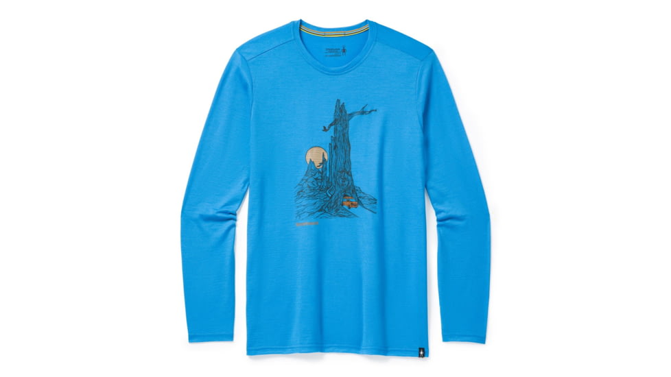 Smartwool Merino Sport 150 Long Sleeve Tunnel Views Graphic Tee - Mens, Ocean Blue, 2XL, SW016293D15-XXL