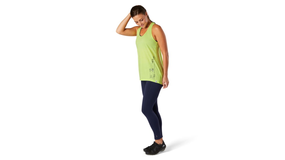 Smartwool Merino Sport 150 Paddle and Oars Graphic Tank - Womens, Spring Green Heather, Small, SW000720F76S