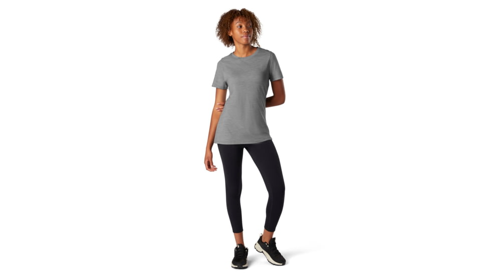Smartwool Merino Sport 150 Tee - Womens, Light Gray Heather, Medium, SW000716545M
