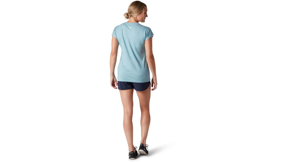 Smartwool Merino Sport 150 Tee - Womens, Wave Blue Heather, Large, SW016137D25-L